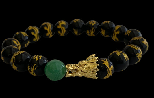 "Tyson" Onyx Dragon Bracelet