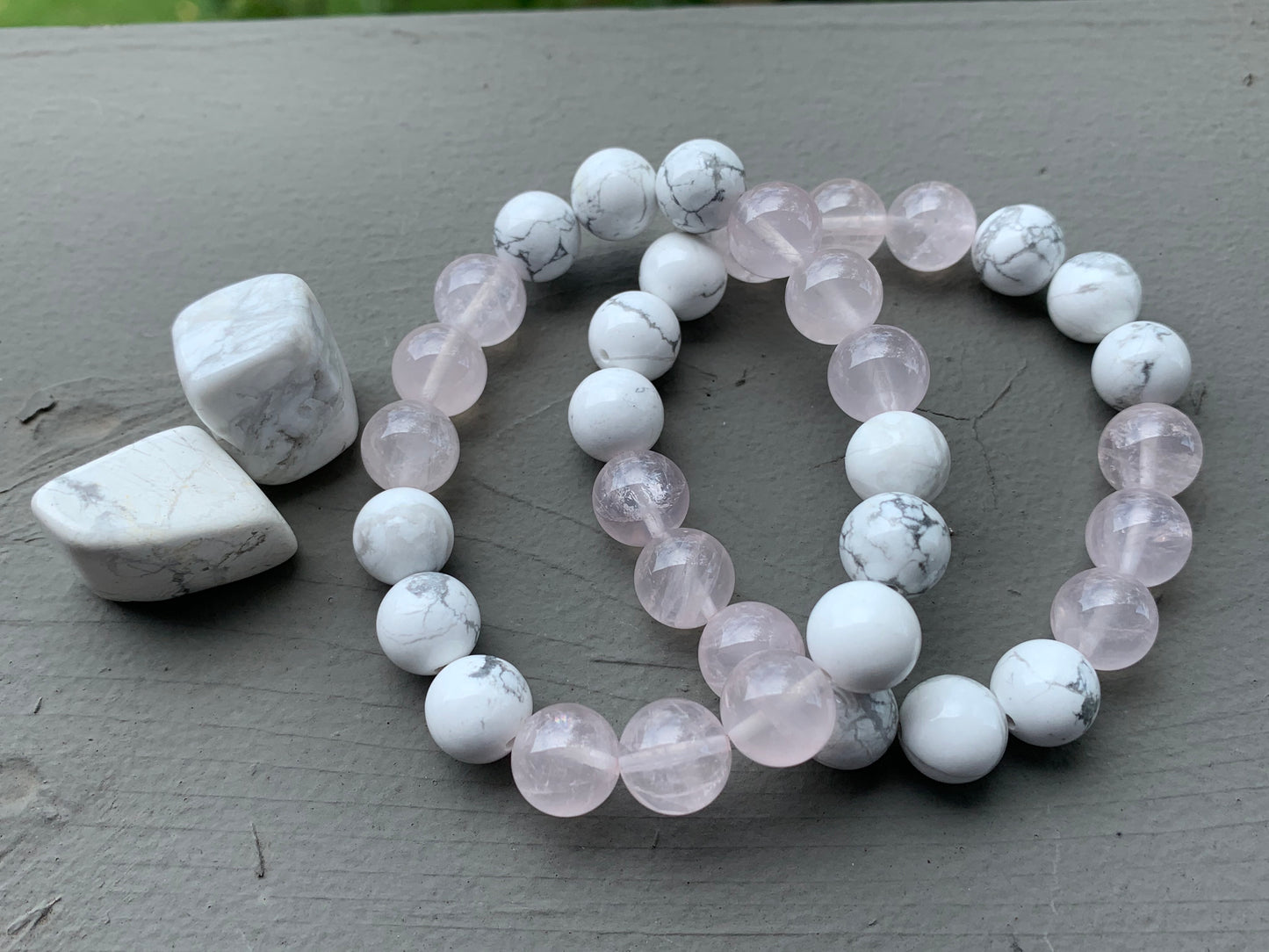 Rose Quartz and White Howlite