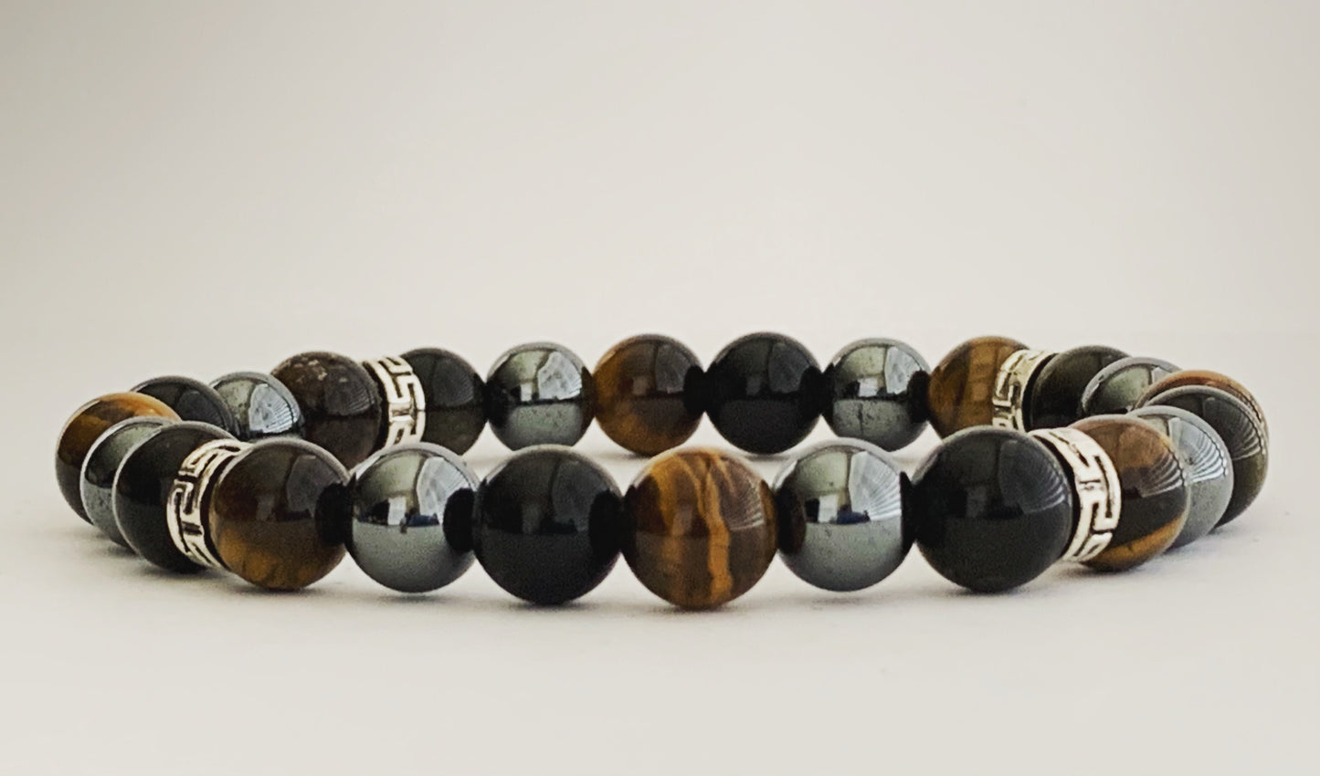 Onyx, Tiger's Eye, and Hematite Bracelet