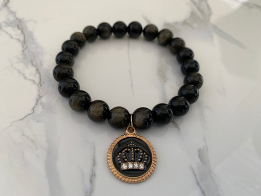 Women's Golden Obsidian Bracelet