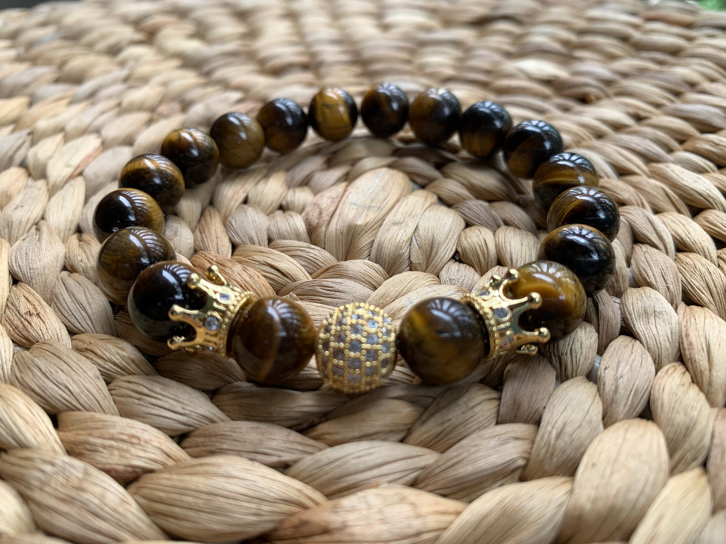 Tiger's Eye and CZ Bracelet