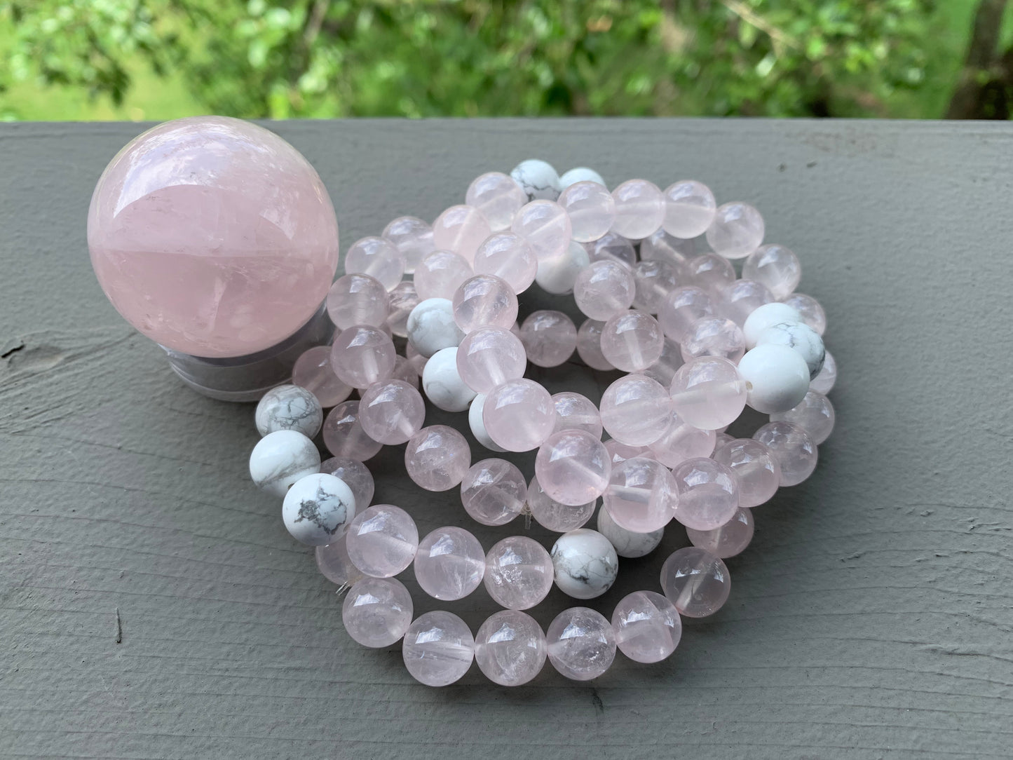 Rose Quartz and White Howlite