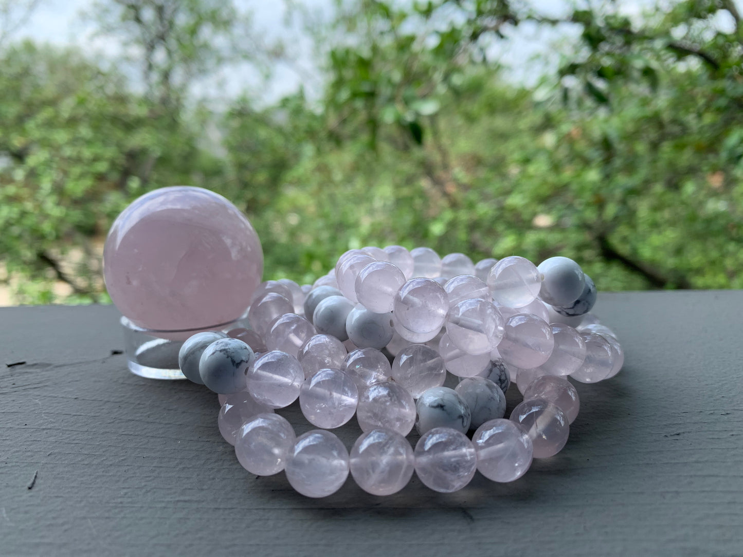 Rose Quartz and White Howlite