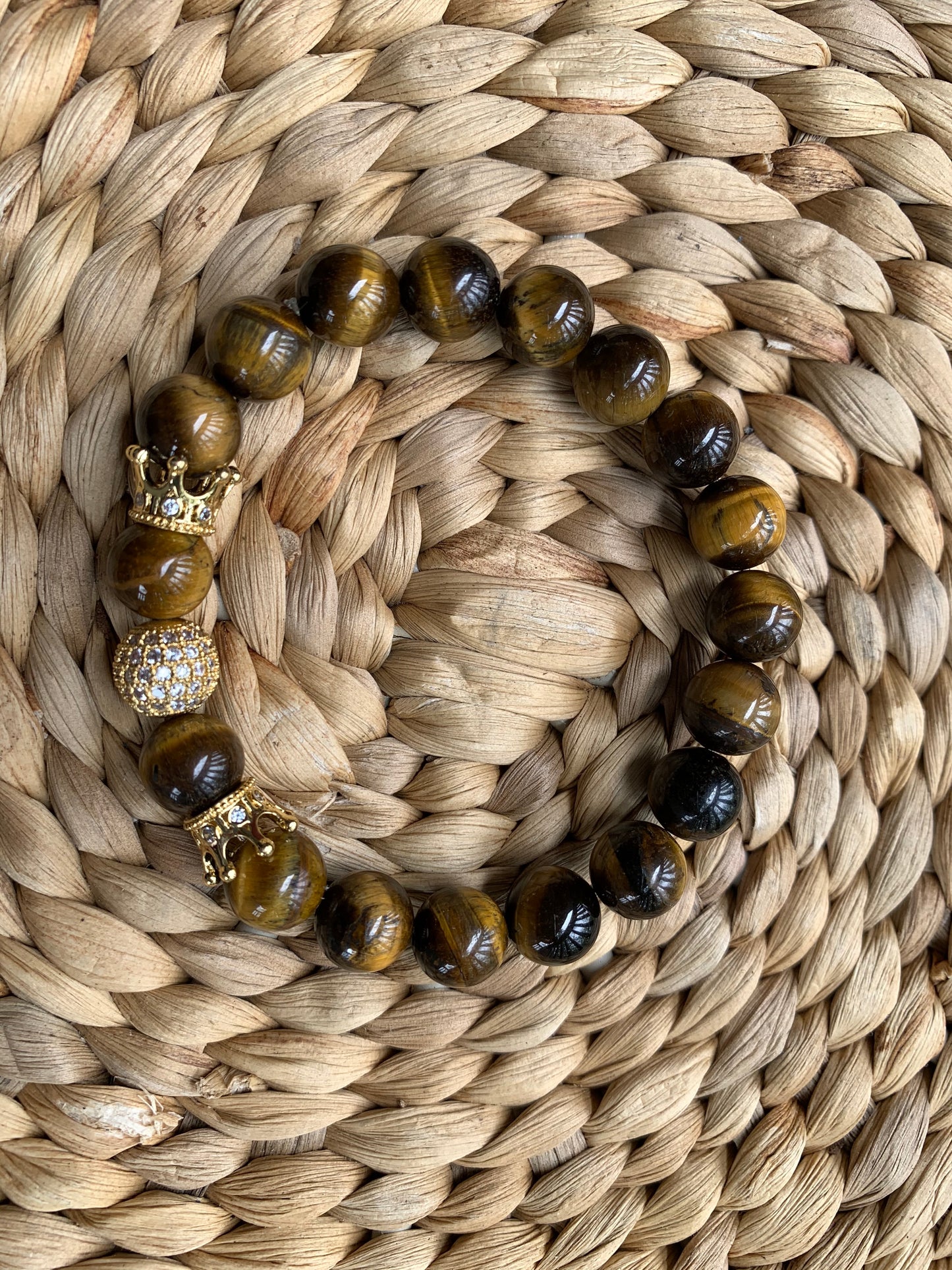 Tiger's Eye and CZ Bracelet